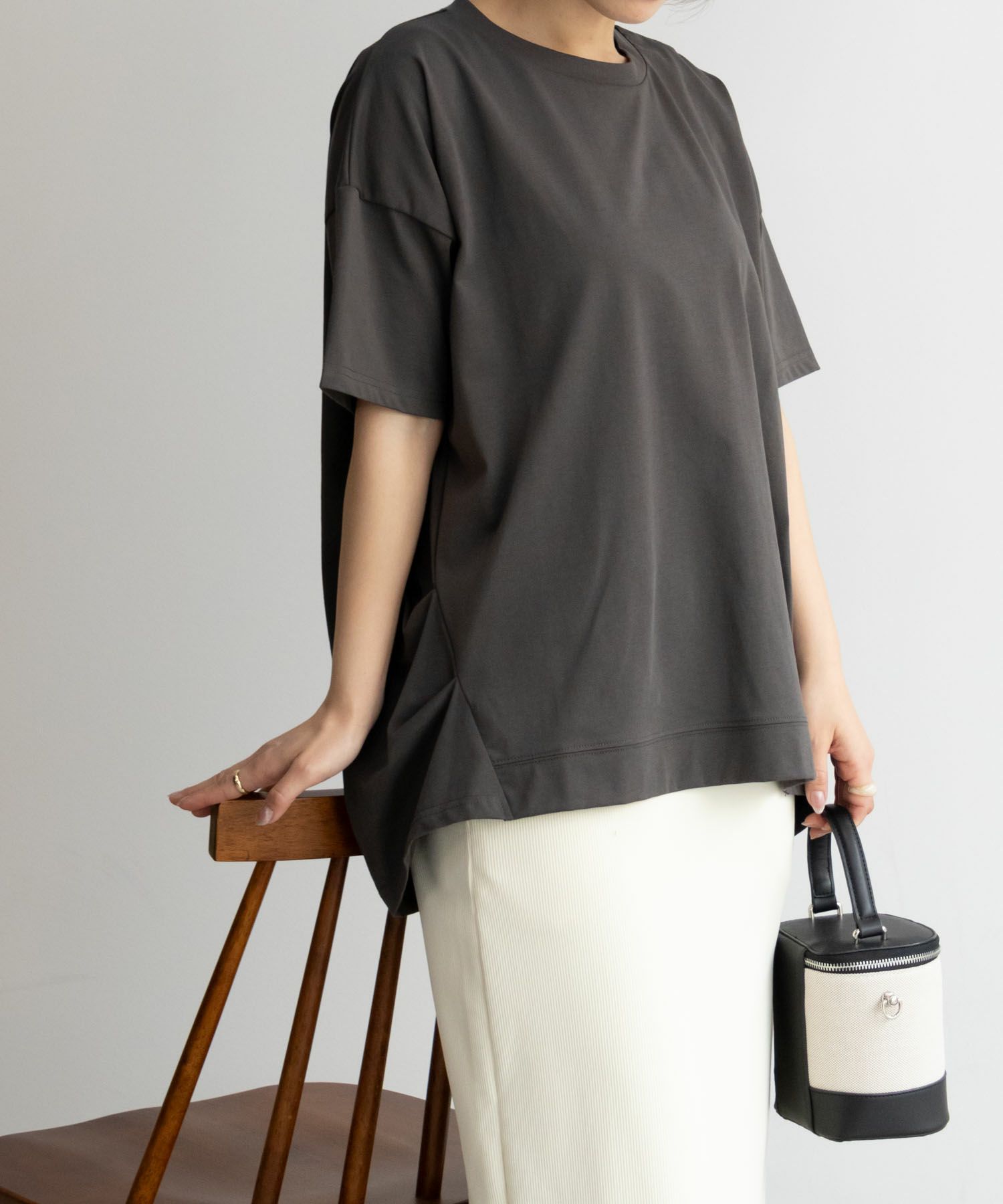 NAVY SARARI  クール＆UVチュニックTシャツ レディース メール便 対応商品商品画像-28