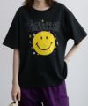 スマイリーフェイス 小花Tシャツ レディース ネコポス 対応商品