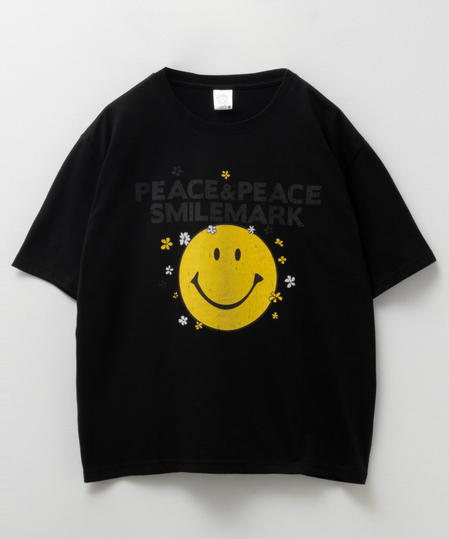 スマイリーフェイス 小花Tシャツ レディース