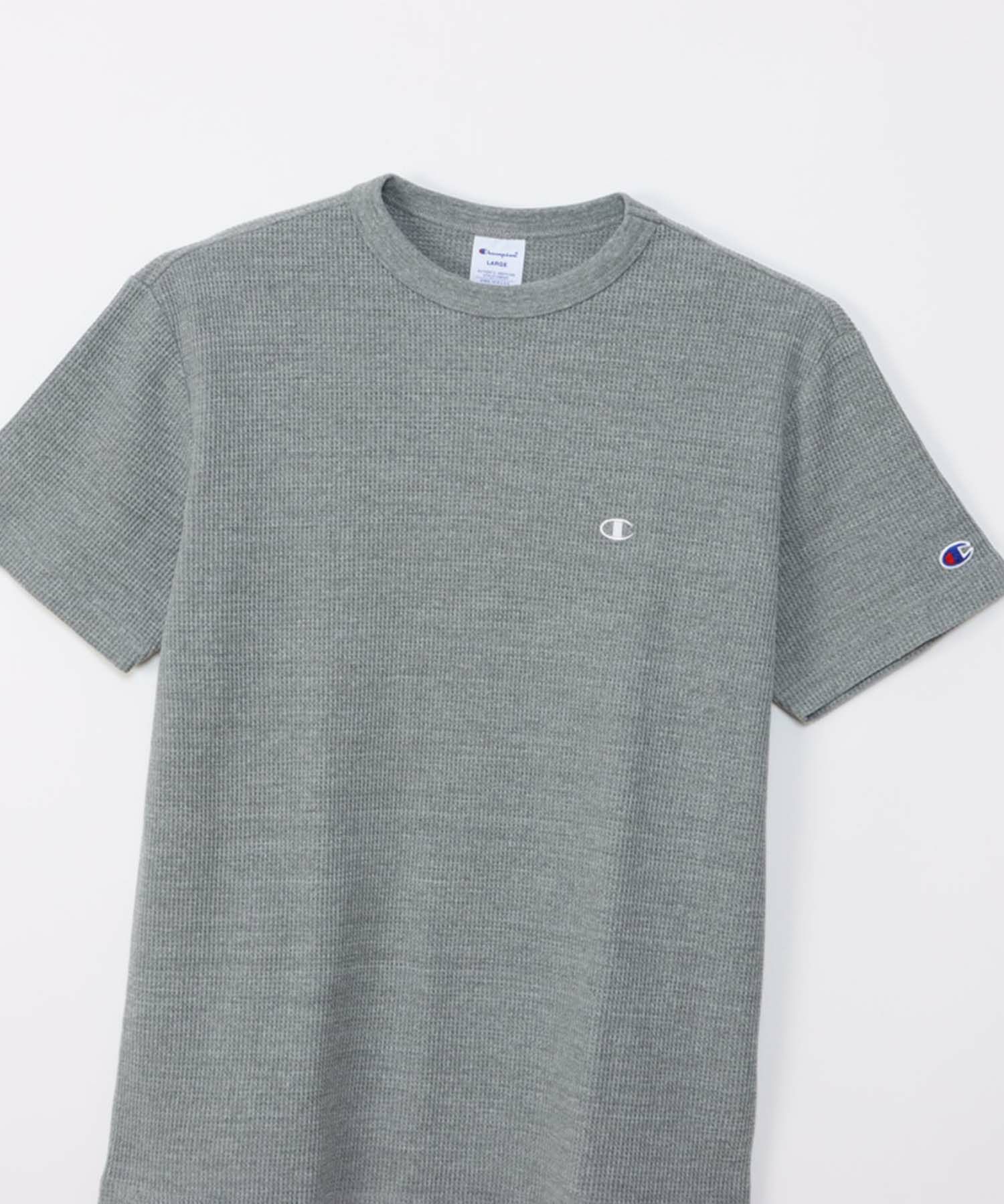 Champion ワンポイントCロゴワッフルTシャツ メンズ メール便 対応商品商品画像-5