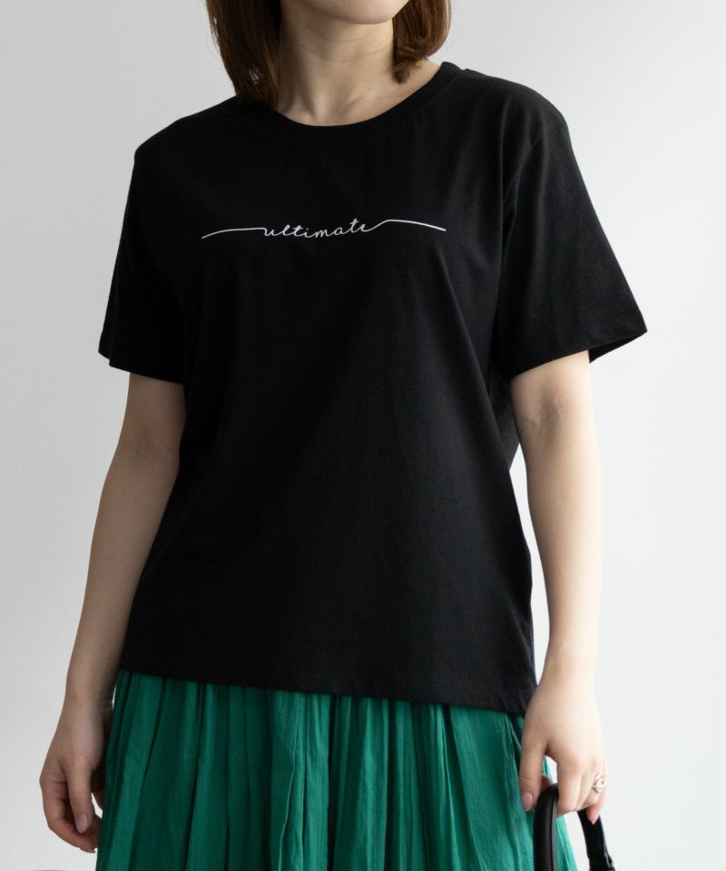 NAVY  メッセージプリントTシャツ レディース ネコポス 対応商品商品画像-1