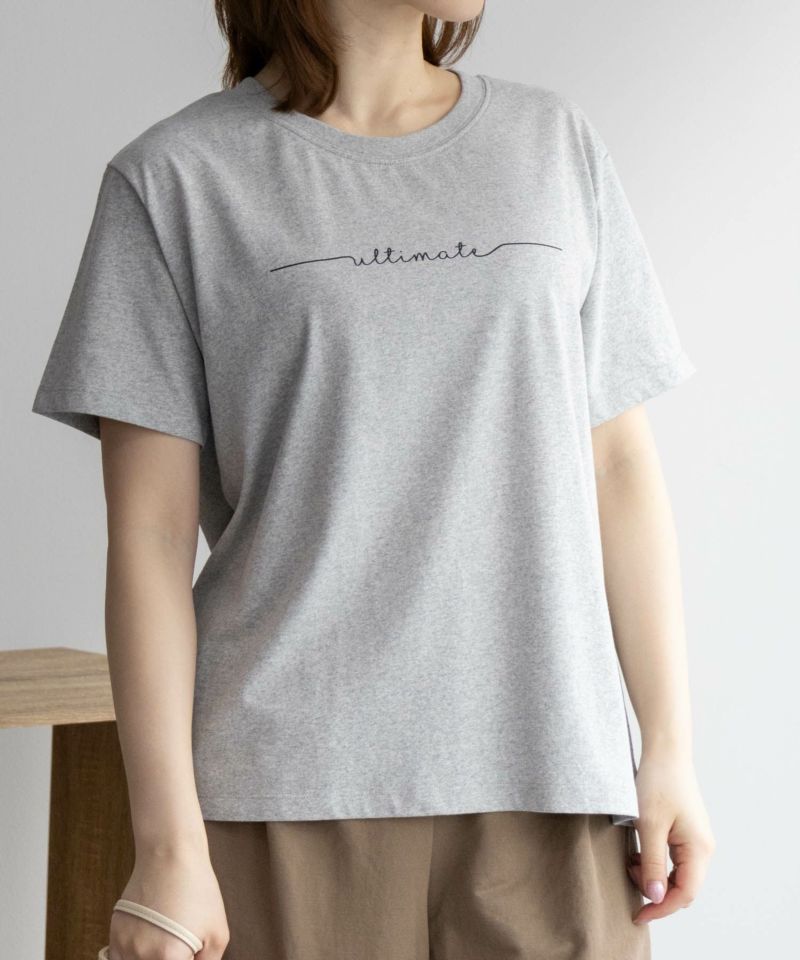 NAVY  メッセージプリントTシャツ レディース ネコポス 対応商品商品画像-2