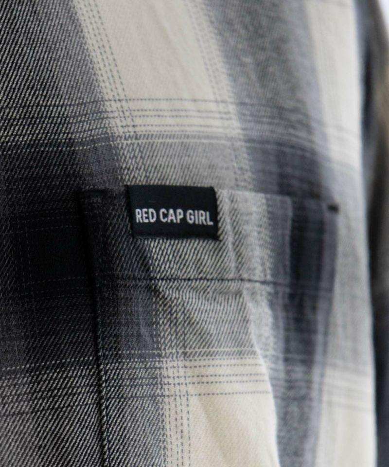 【オンラインストア限定】RED CAP GIRL  オンブレーチェックバック刺繍＆プリント半袖シャツ メンズ商品画像-12