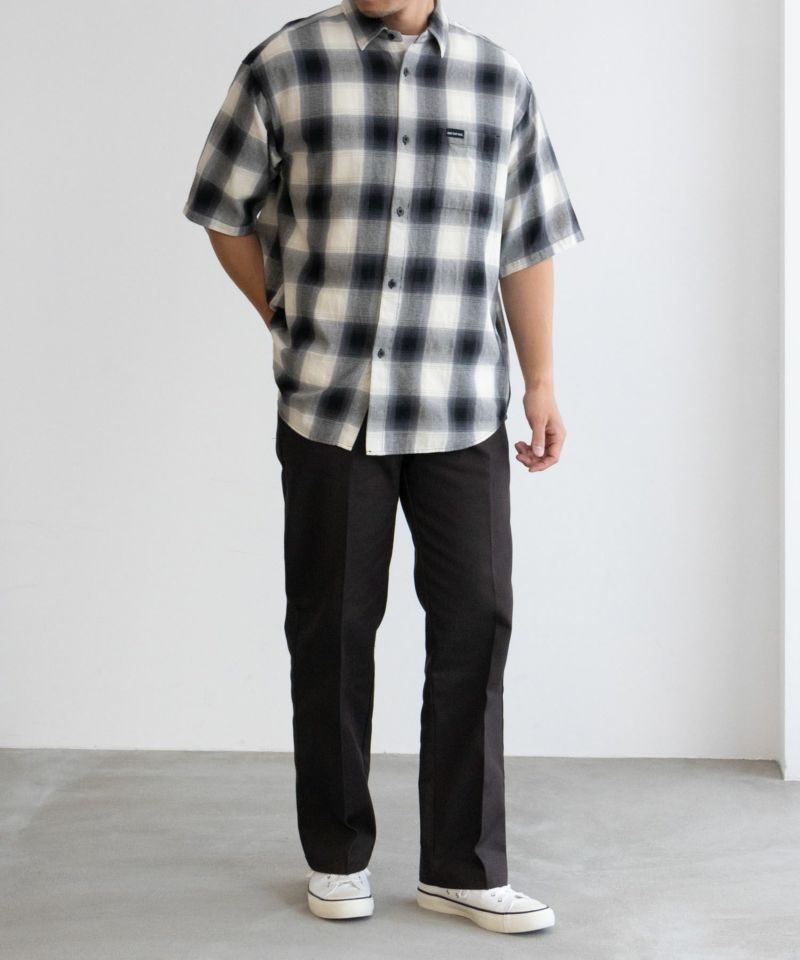 【オンラインストア限定】RED CAP GIRL  オンブレーチェックバック刺繍＆プリント半袖シャツ メンズ商品画像-15