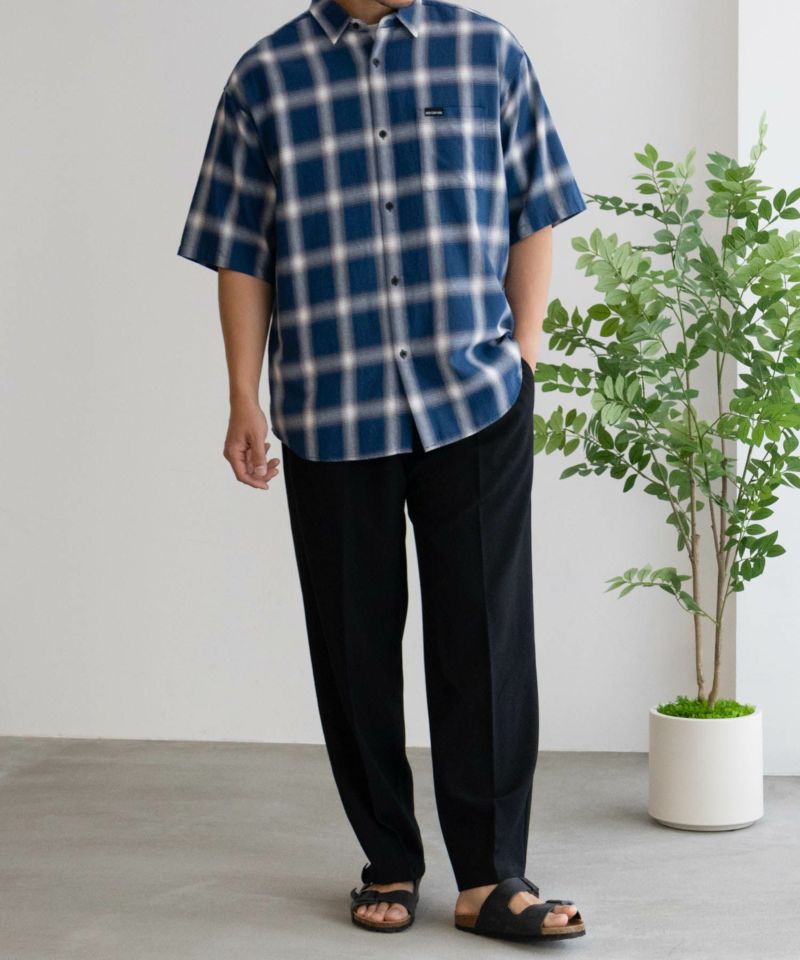 【オンラインストア限定】RED CAP GIRL  オンブレーチェックバック刺繍＆プリント半袖シャツ メンズ商品画像-17