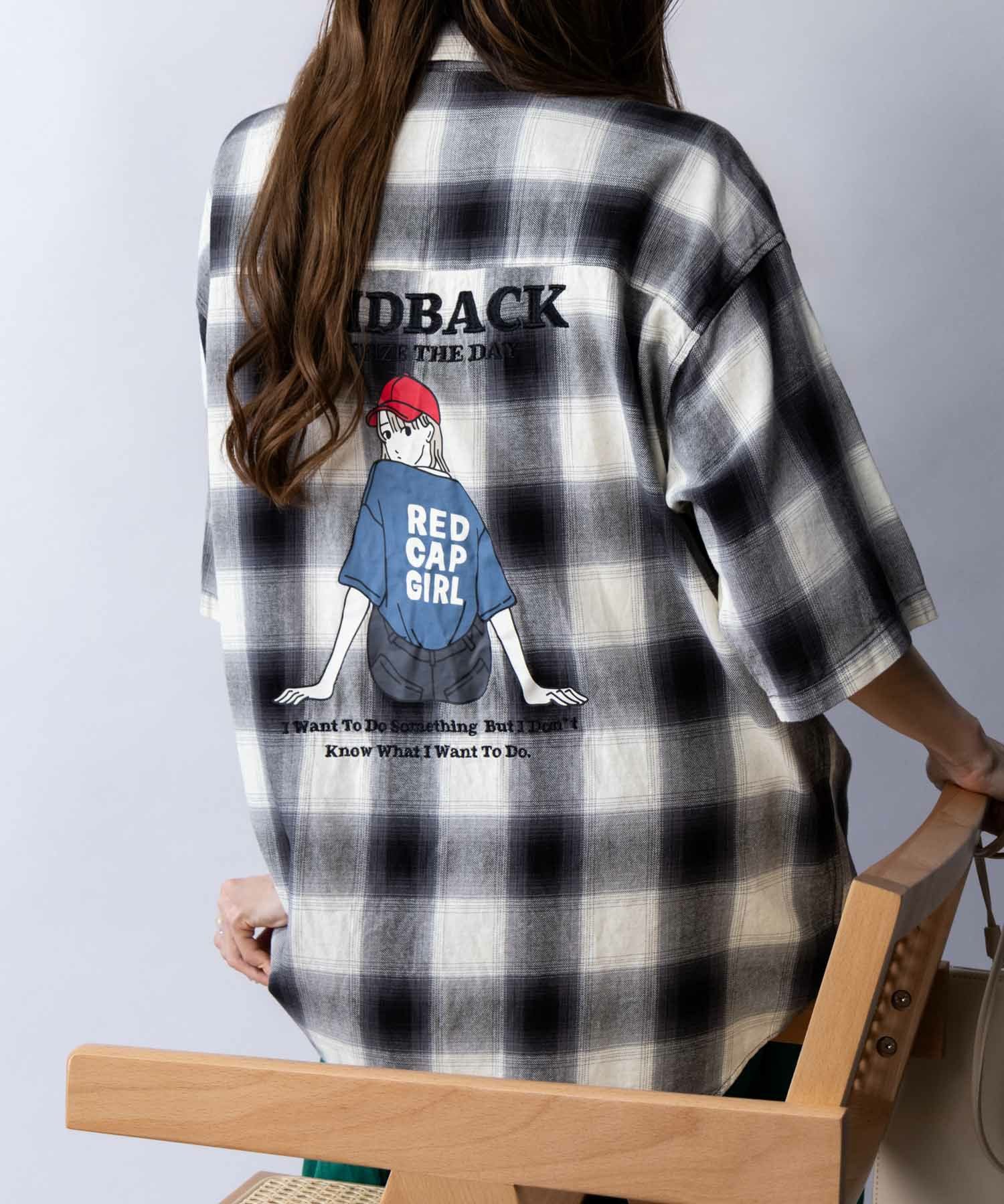 【オンラインストア限定】RED CAP GIRL  オンブレーチェックバック刺繍＆プリント半袖シャツ メンズ商品画像-24