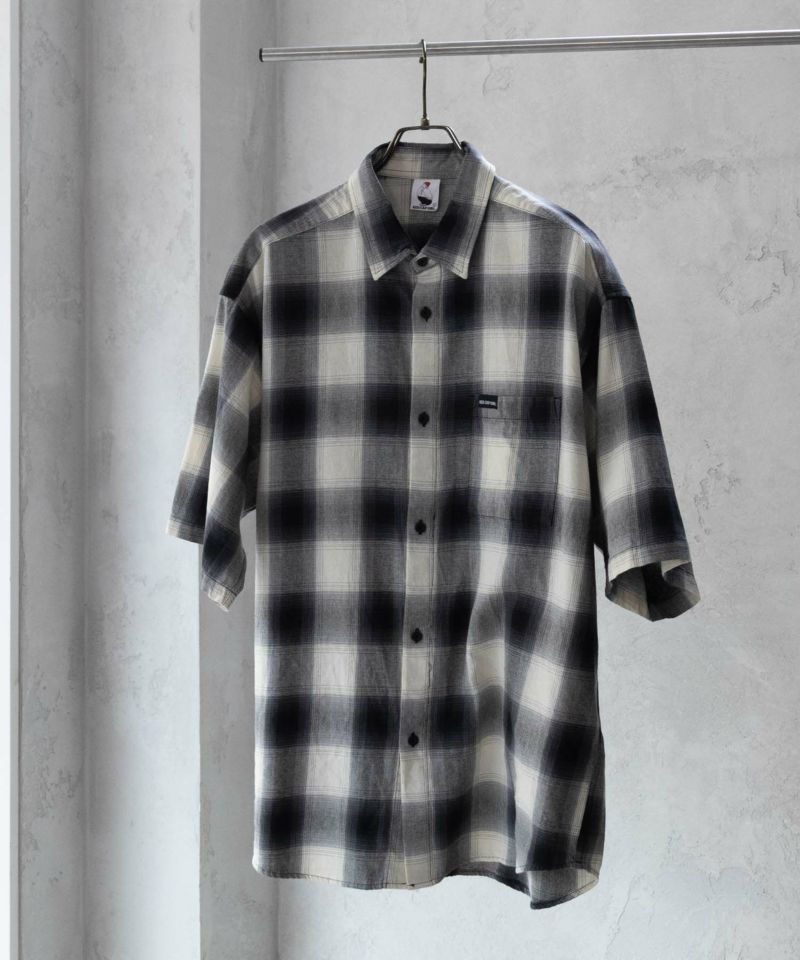 【オンラインストア限定】RED CAP GIRL  オンブレーチェックバック刺繍＆プリント半袖シャツ メンズ商品画像-29