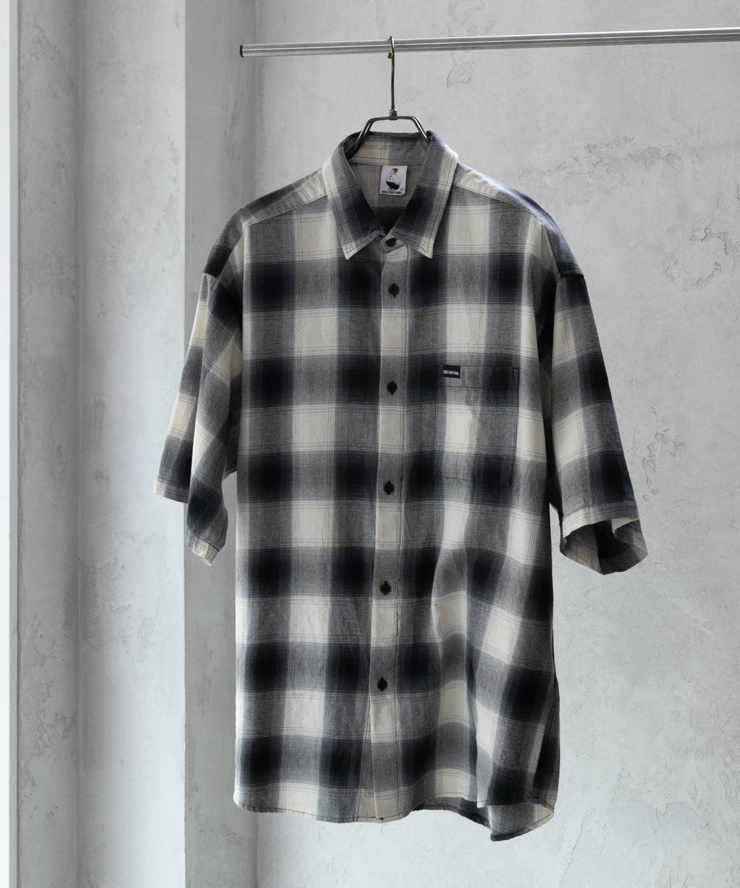 [期間限定価格]【オンラインストア限定】RED CAP GIRL  オンブレーチェックバック刺繍＆プリント半袖シャツ メンズ商品画像-29