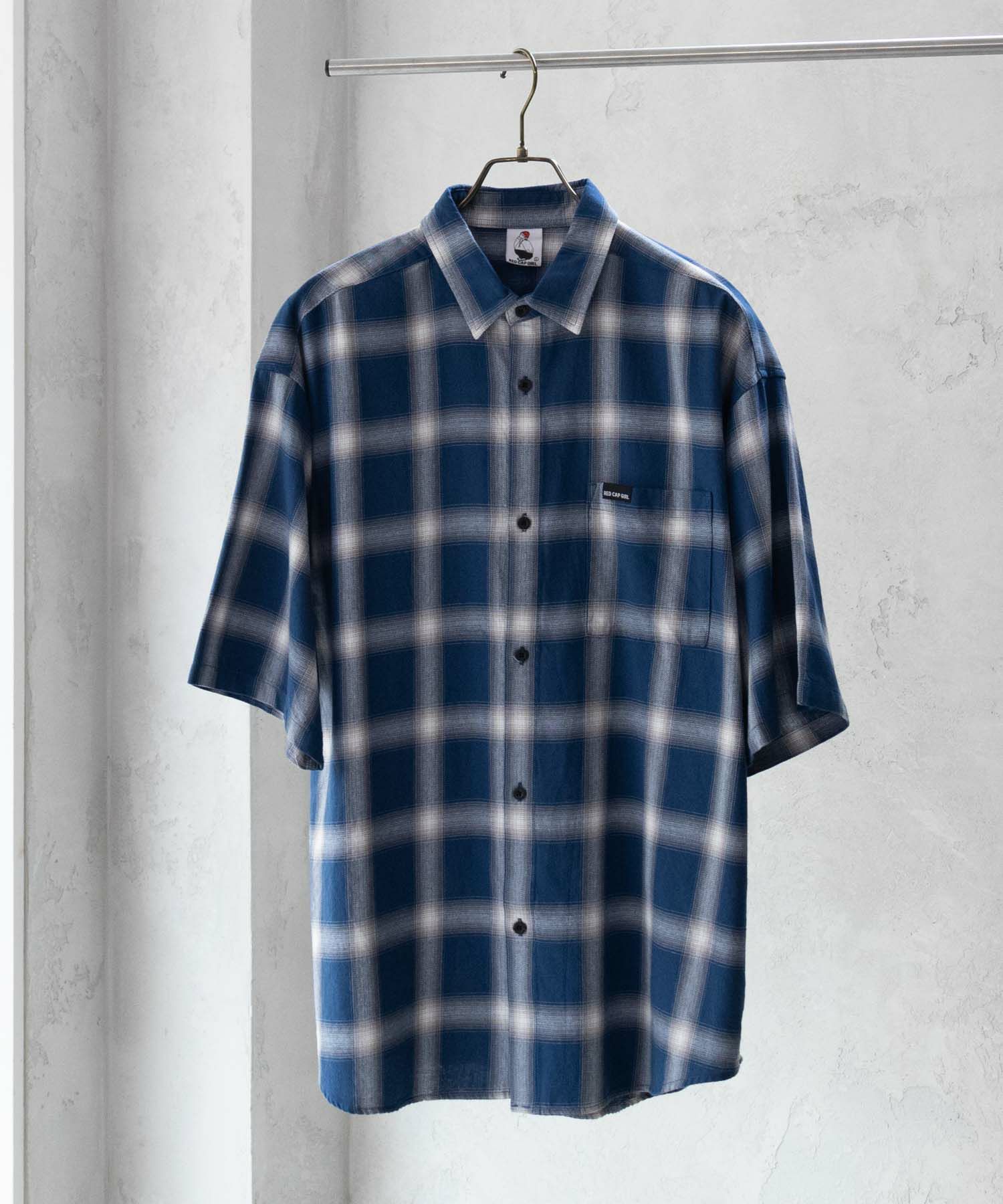 [期間限定価格]【オンラインストア限定】RED CAP GIRL  オンブレーチェックバック刺繍＆プリント半袖シャツ メンズ商品画像-31
