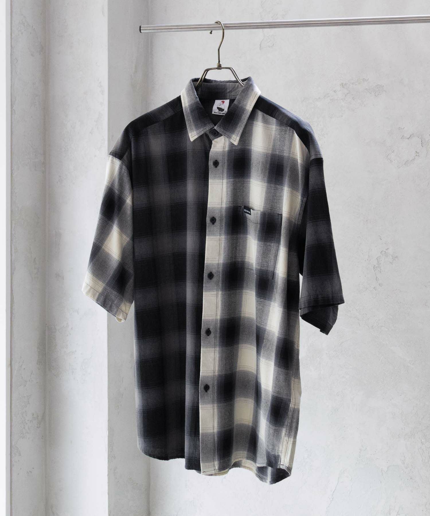 [期間限定価格]【オンラインストア限定】RED CAP GIRL  オンブレーチェックバック刺繍＆プリント半袖シャツ メンズ商品画像-32