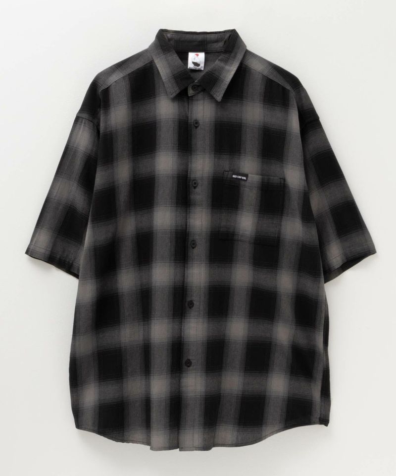 【オンラインストア限定】RED CAP GIRL  オンブレーチェックバック刺繍＆プリント半袖シャツ メンズ商品画像-35