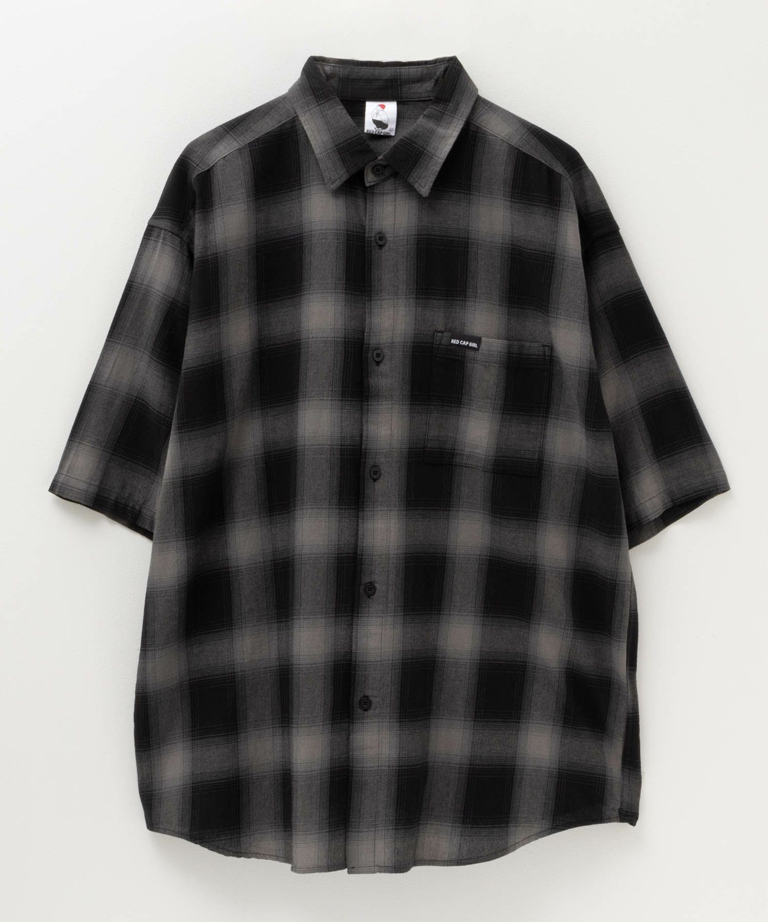 [期間限定価格]【オンラインストア限定】RED CAP GIRL  オンブレーチェックバック刺繍＆プリント半袖シャツ メンズ商品画像-35