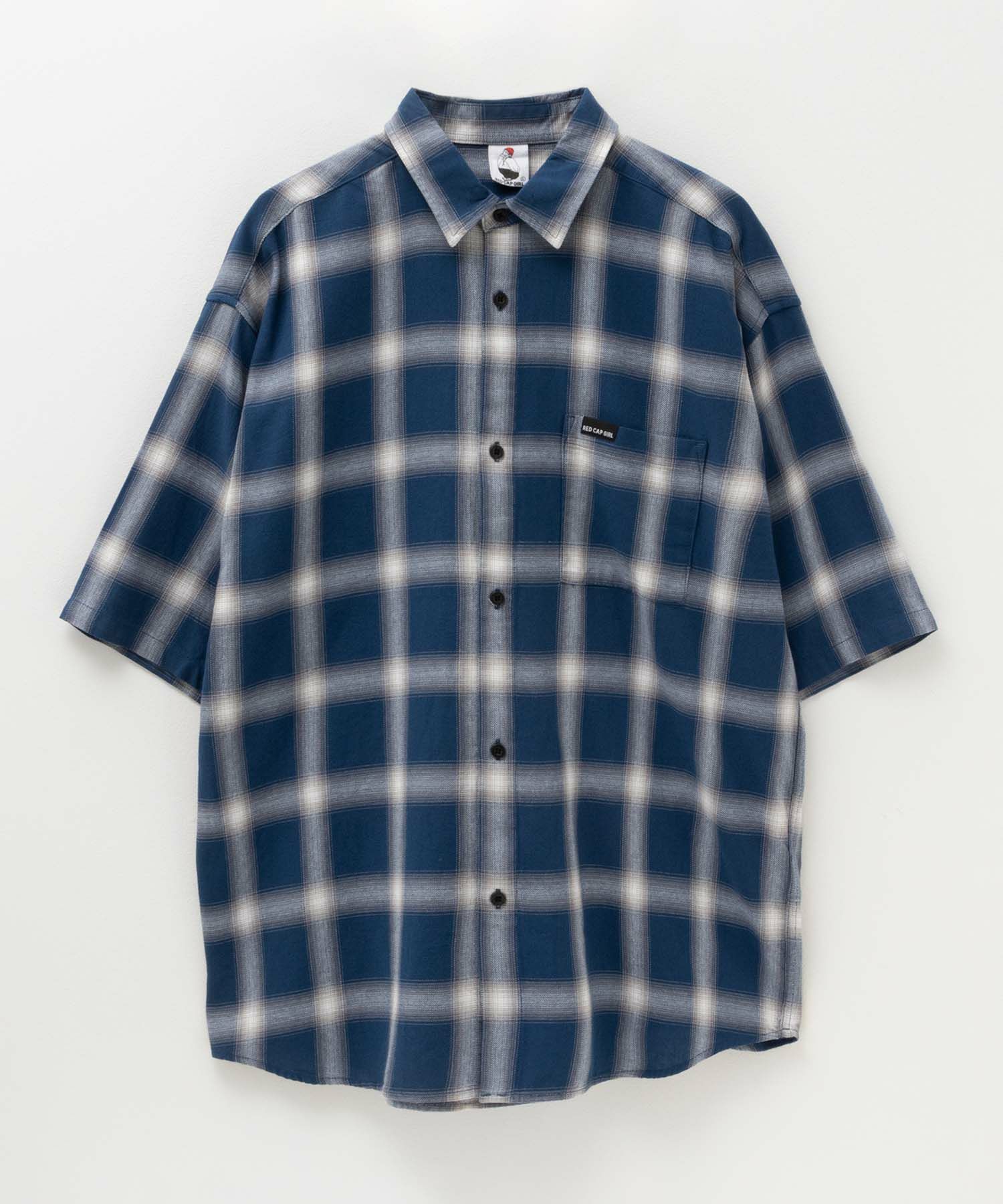 [期間限定価格]【オンラインストア限定】RED CAP GIRL  オンブレーチェックバック刺繍＆プリント半袖シャツ メンズ商品画像-37