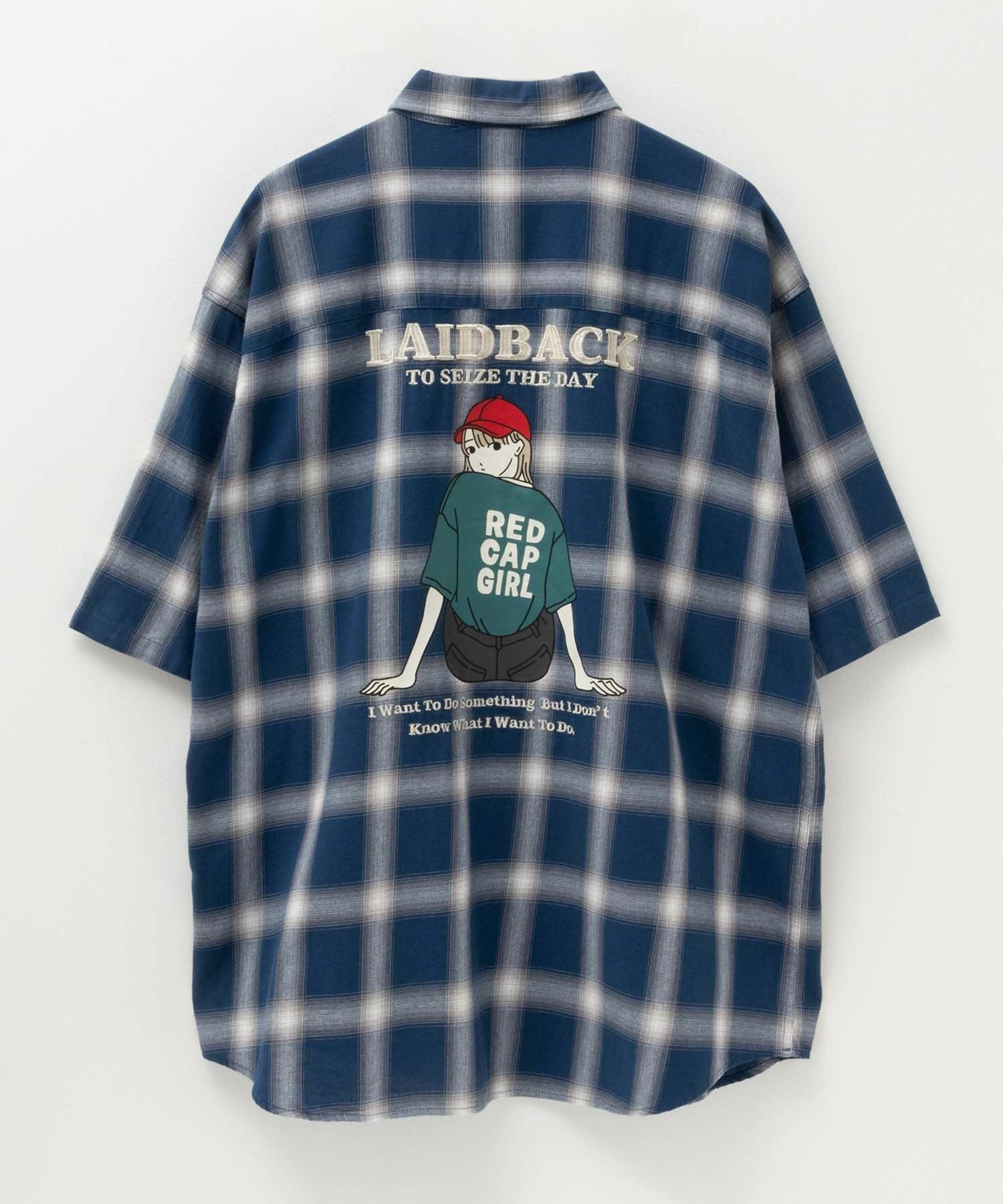 【オンラインストア限定】RED CAP GIRL  オンブレーチェックバック刺繍＆プリント半袖シャツ メンズ商品画像-38