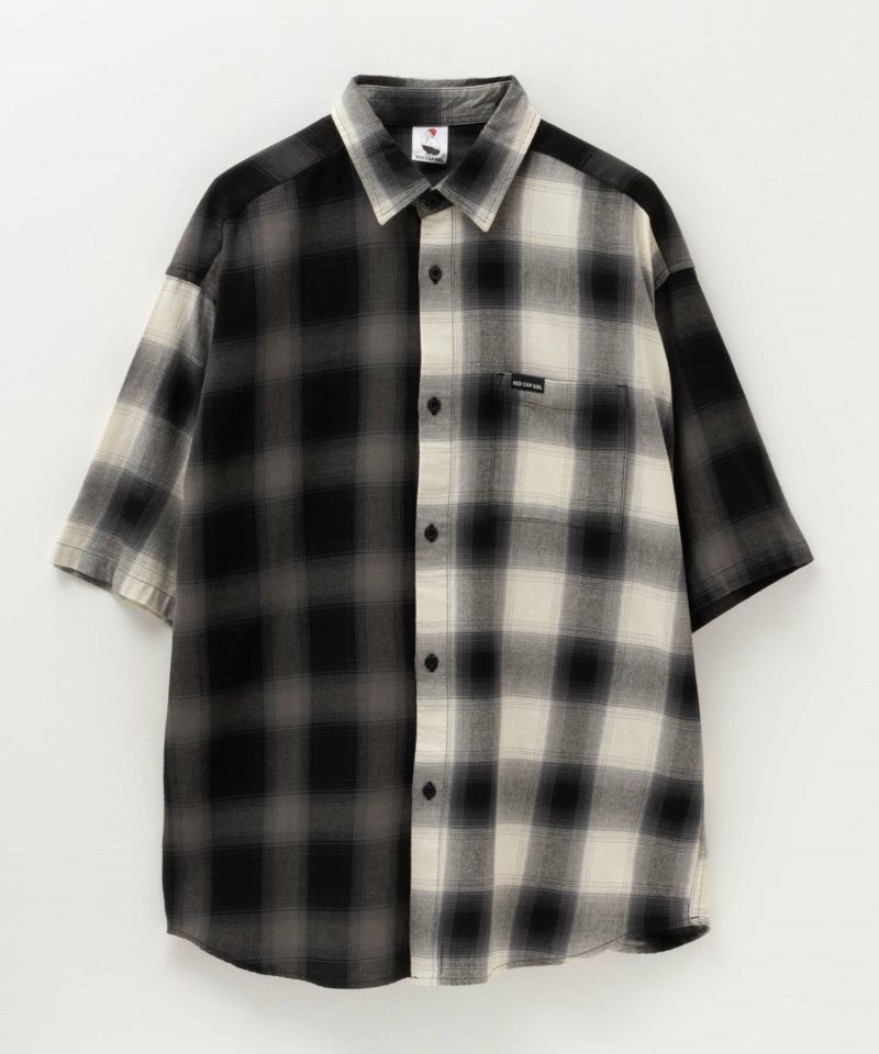【オンラインストア限定】RED CAP GIRL  オンブレーチェックバック刺繍＆プリント半袖シャツ メンズ商品画像-39
