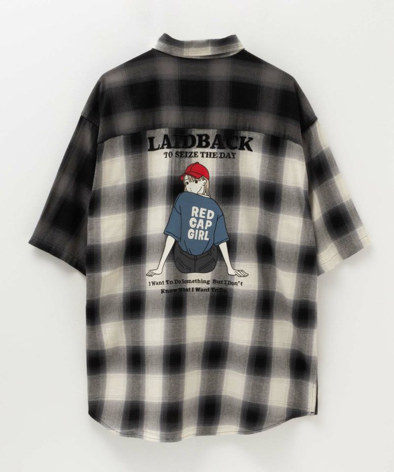 【オンラインストア限定】RED CAP GIRL  オンブレーチェックバック刺繍＆プリント半袖シャツ メンズ商品画像-40