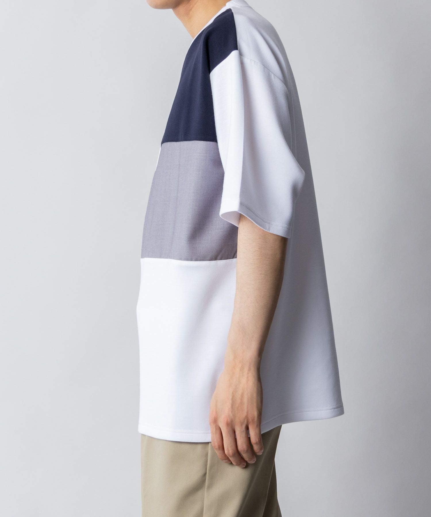 URBAN COLLECTION  エアスムージー 切替えTシャツ メンズ メール便 対応商品商品画像-5