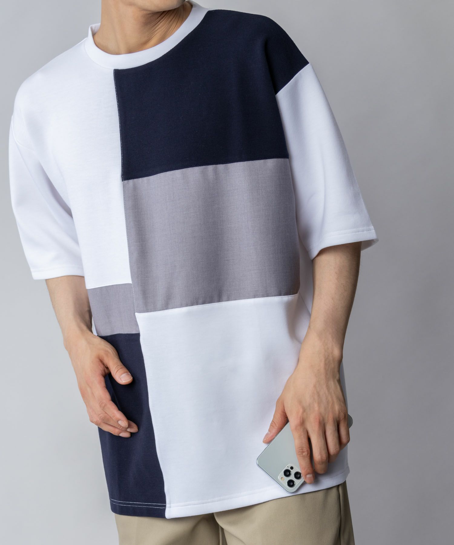 URBAN COLLECTION  エアスムージー 切替えTシャツ メンズ メール便 対応商品商品画像-10