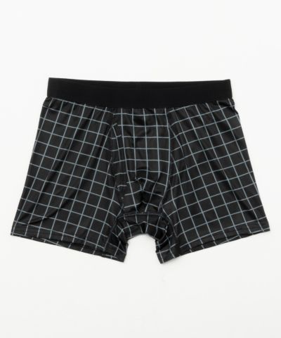 NAVY ブロックチェックボクサーパンツ メンズ