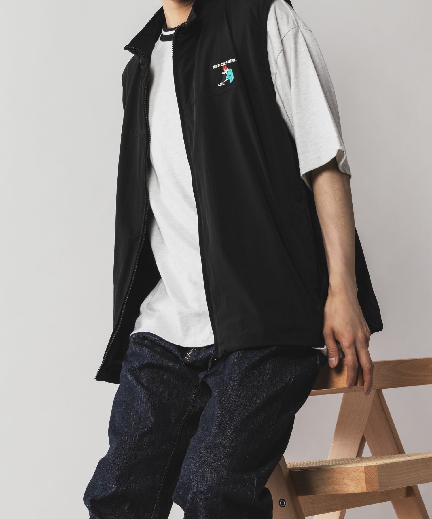 [期間限定価格]【オンラインストア限定】RED CAP GIRL  ナイロンタスラン胸刺繍ベスト メンズ商品画像-14