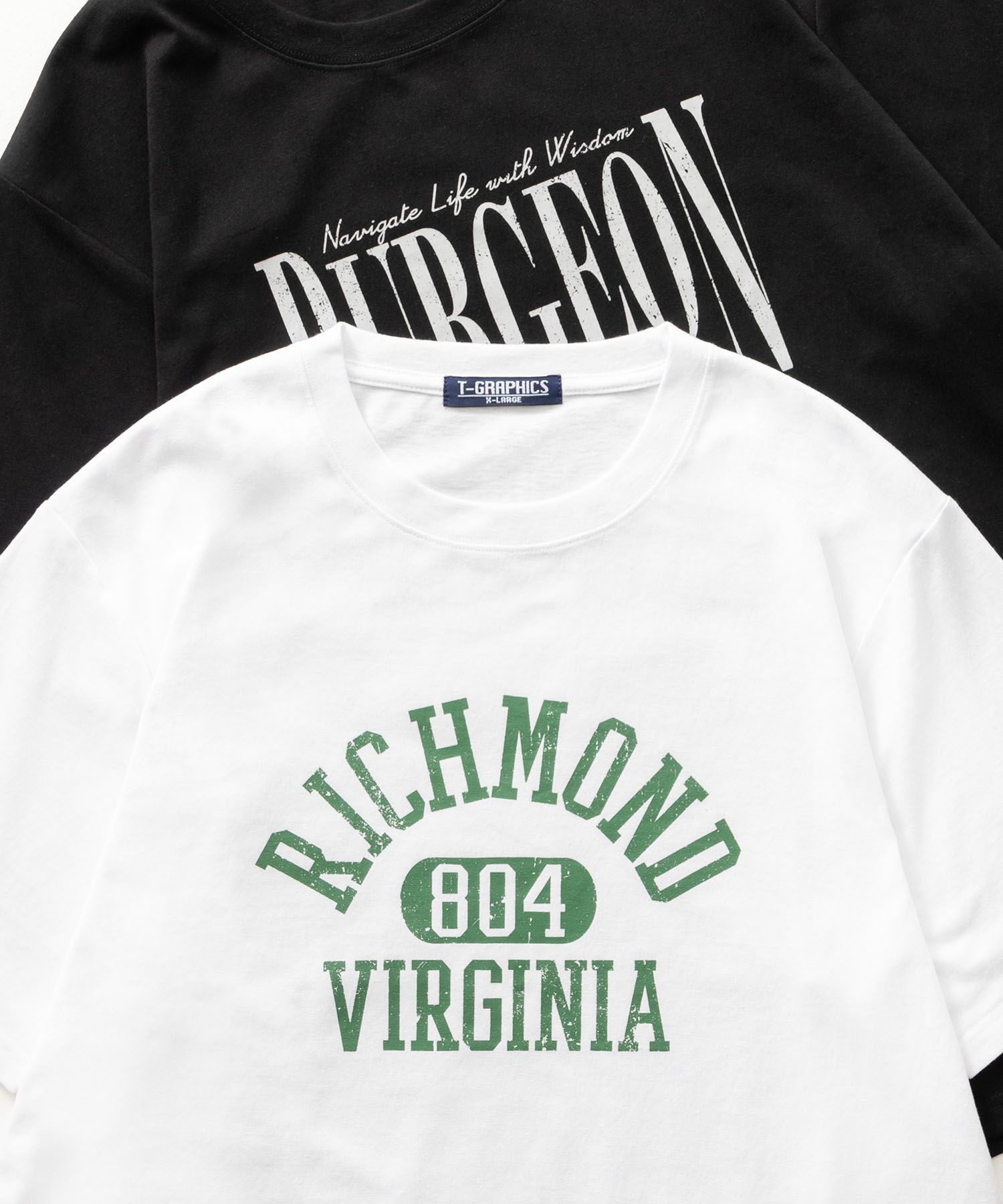 T-GRAPHICS  カレッジプリント半袖Tシャツ メンズ メール便 対応商品商品画像-1