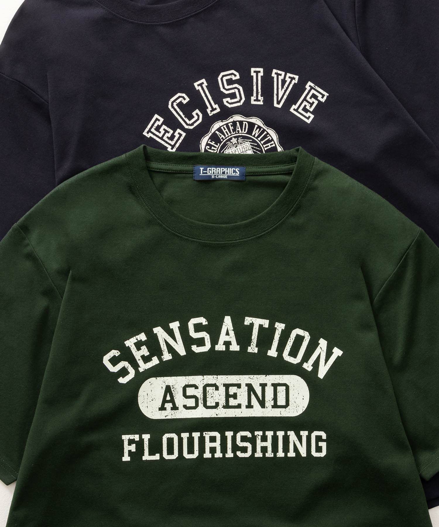 T-GRAPHICS  カレッジプリント半袖Tシャツ メンズ メール便 対応商品商品画像-3