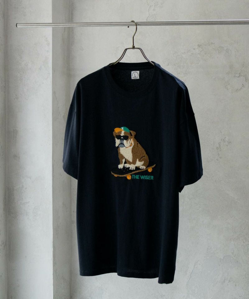 アニマルサガラ刺繍ショートスリーブTシャツ メンズ メール便 対応商品商品画像-3