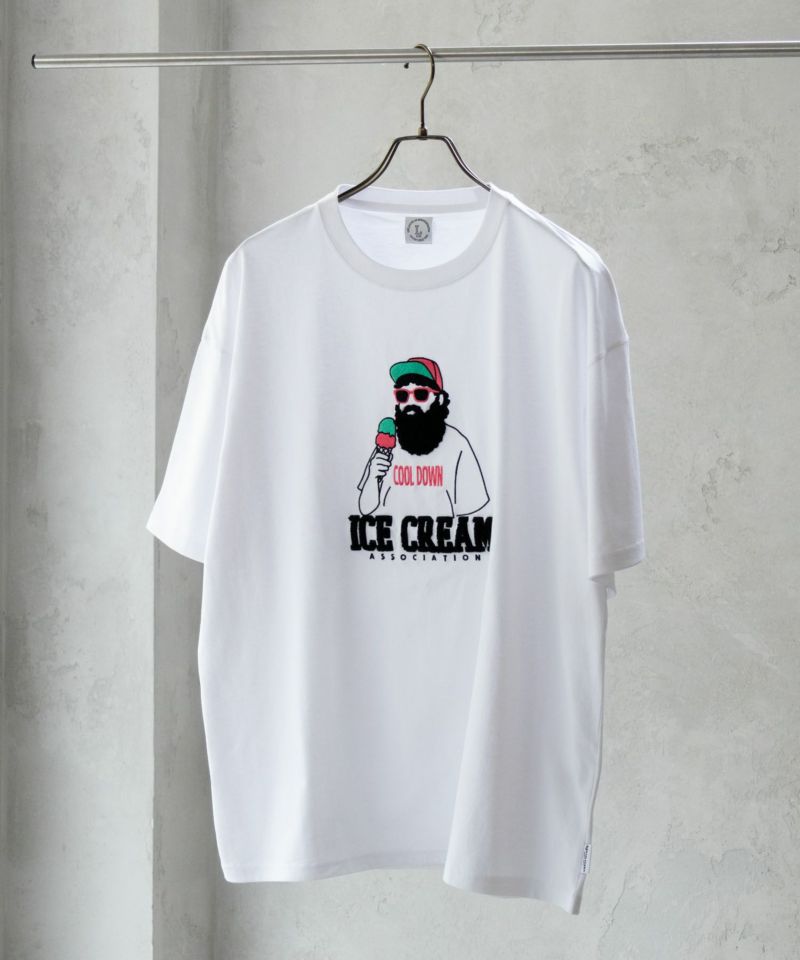サガラビッグ刺繍ショートスリーブTシャツ メンズ