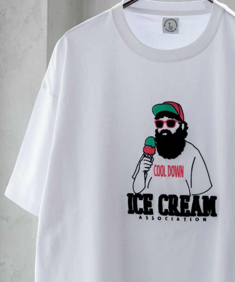 サガラビッグ刺繍ショートスリーブTシャツ メンズ