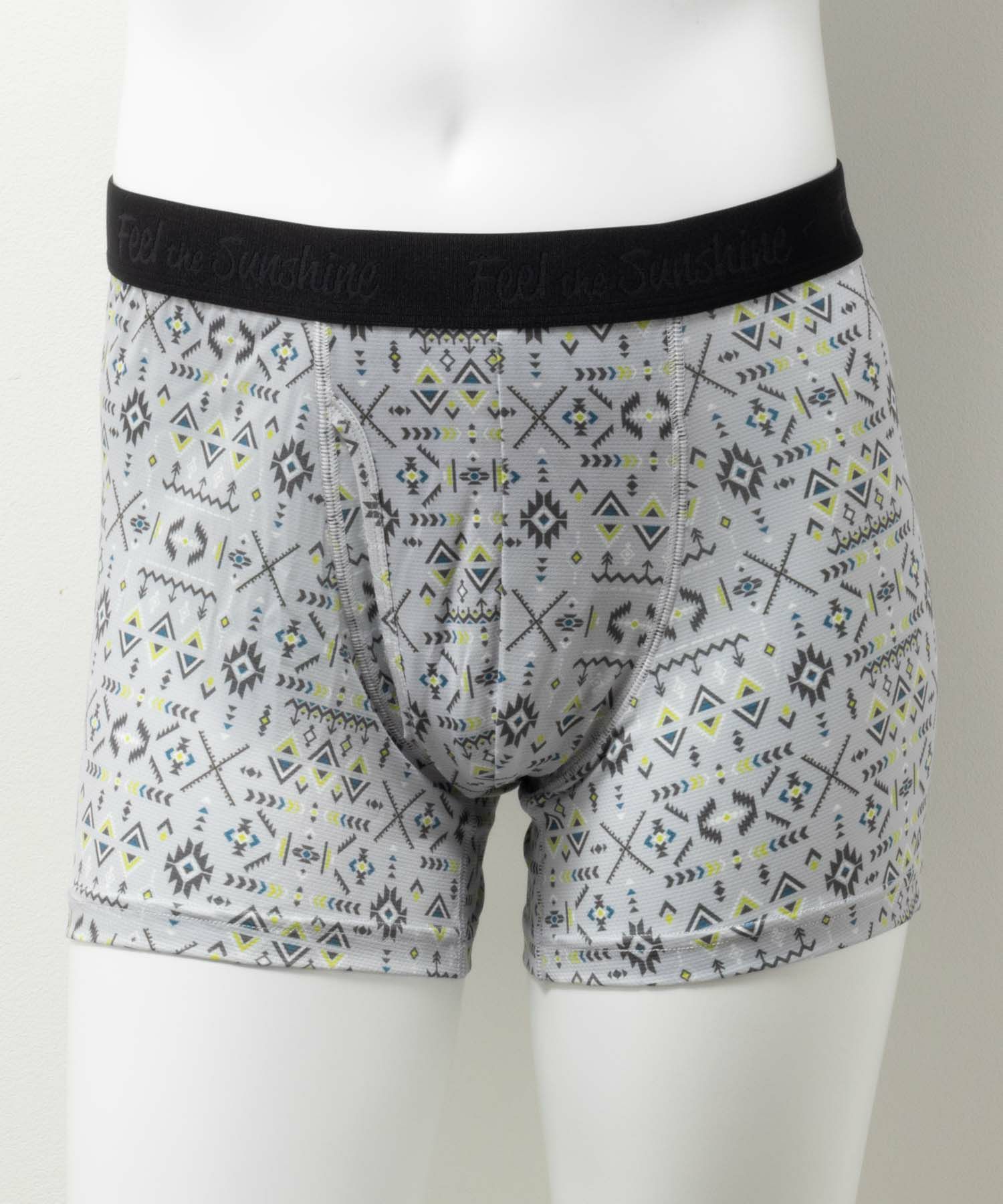 NAVY  メッシュボクサーパンツ オルテガ柄 メンズ メール便 対応商品商品画像-1