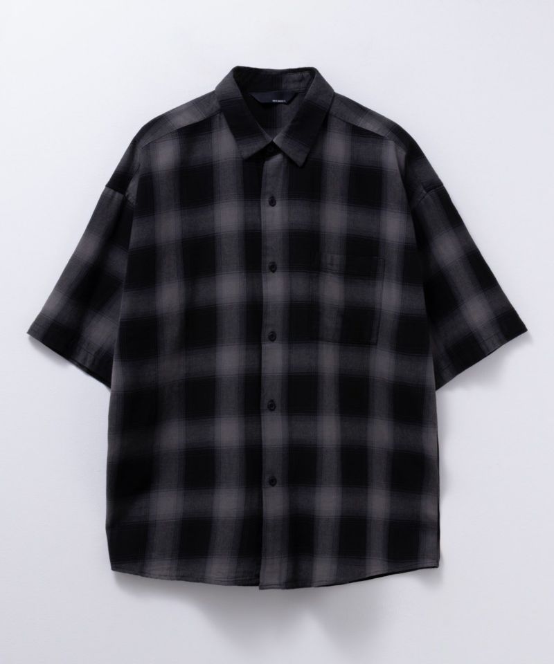 【オンラインストア限定】NAIVE MAGIC  オンブレーチェックルーズサイズ半袖シャツ メンズ商品画像-19
