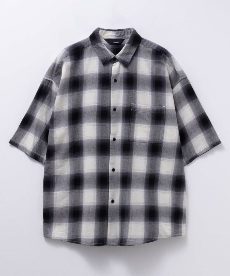 【オンラインストア限定】NAIVE MAGIC  オンブレーチェックルーズサイズ半袖シャツ メンズ商品画像-21