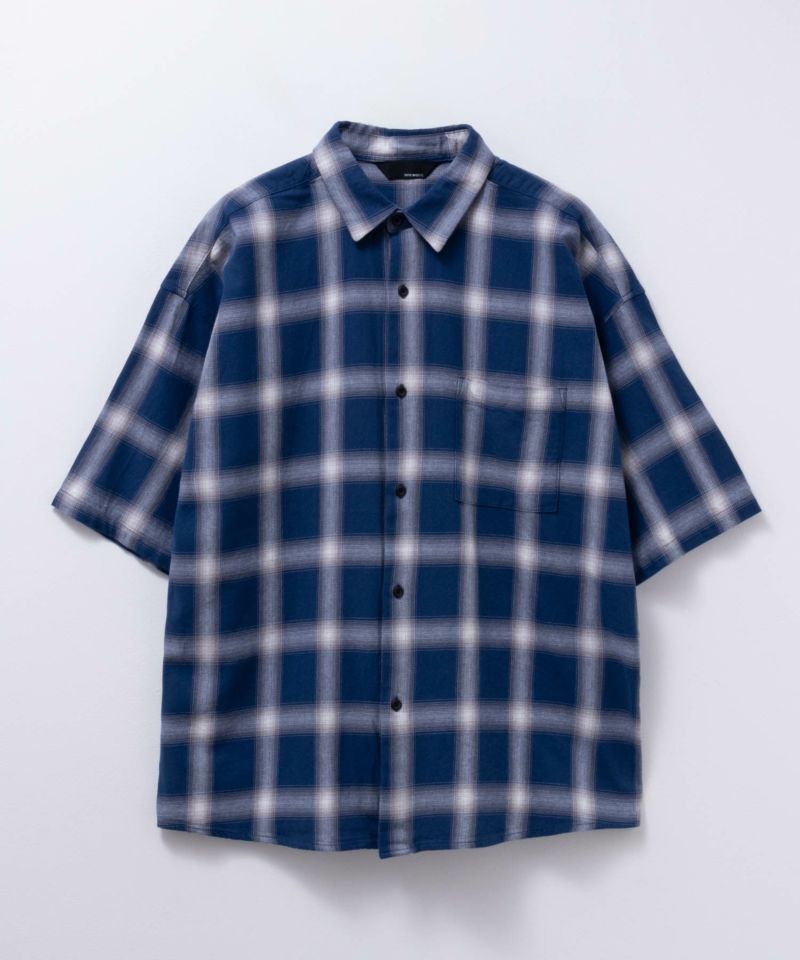 【オンラインストア限定】NAIVE MAGIC  オンブレーチェックルーズサイズ半袖シャツ メンズ商品画像-23