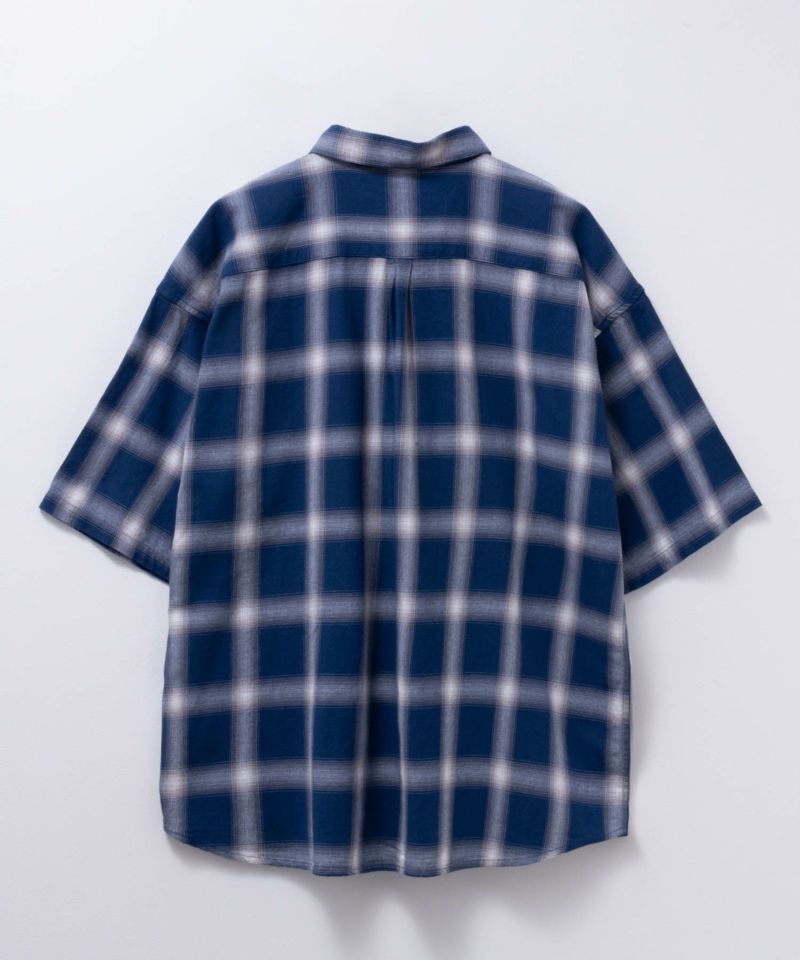 【オンラインストア限定】NAIVE MAGIC  オンブレーチェックルーズサイズ半袖シャツ メンズ商品画像-24