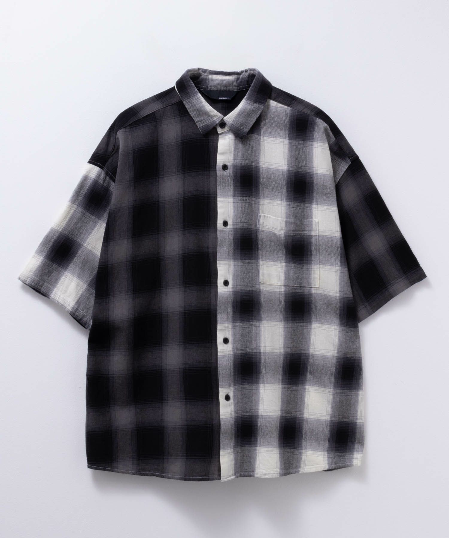 【オンラインストア限定】NAIVE MAGIC  オンブレーチェックルーズサイズ半袖シャツ メンズ商品サムネイル-25