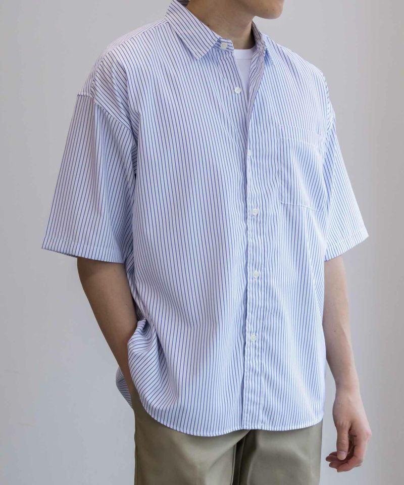 【オンラインストア限定】NAIVE MAGIC  ポリエステルブロード ルーズサイズ半袖シャツ メンズ商品画像-1
