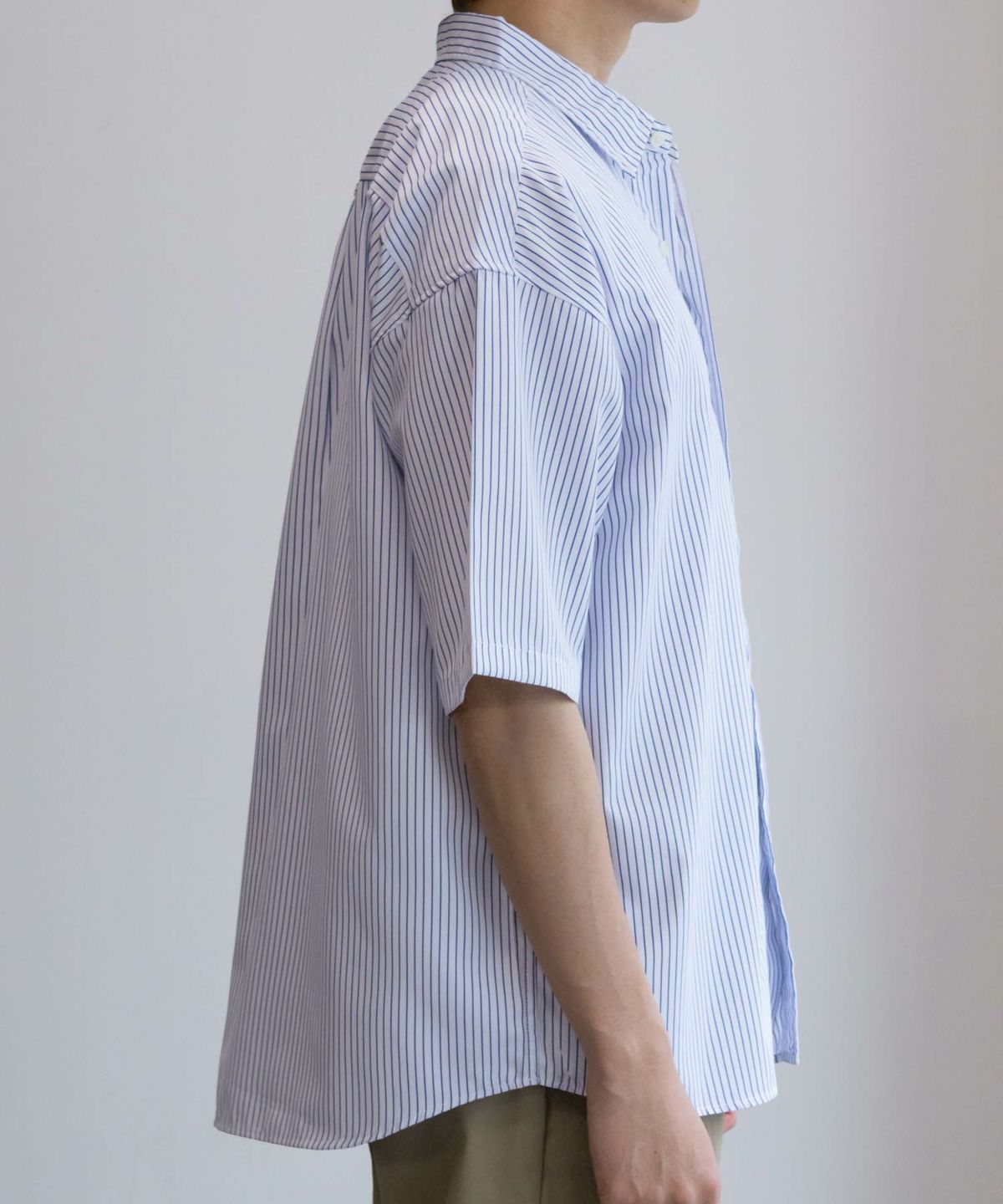 NAIVE MAGIC ポリエステルブロード ルーズサイズ半袖シャツ メンズ