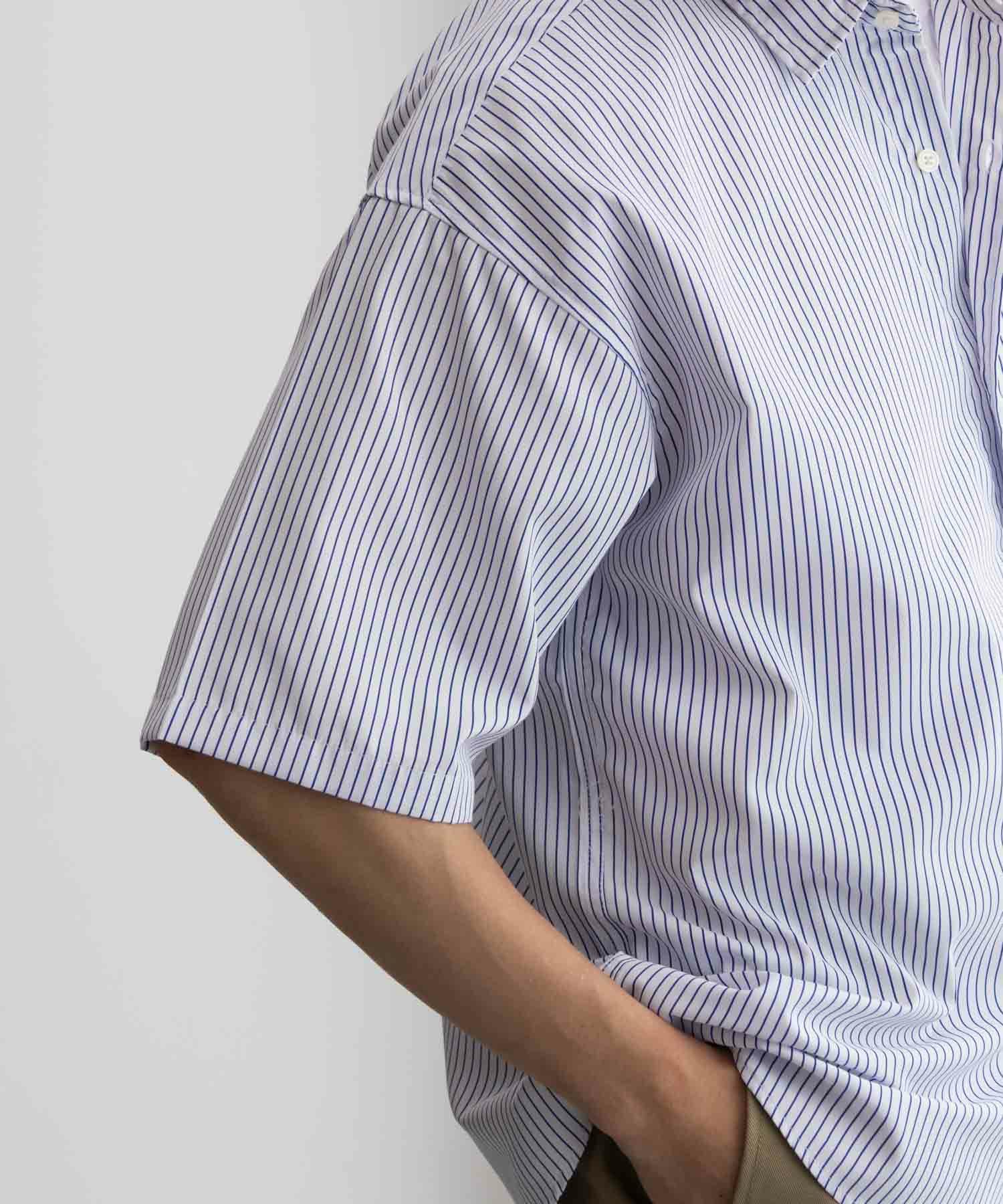 NAIVE MAGIC ポリエステルブロード ルーズサイズ半袖シャツ メンズ