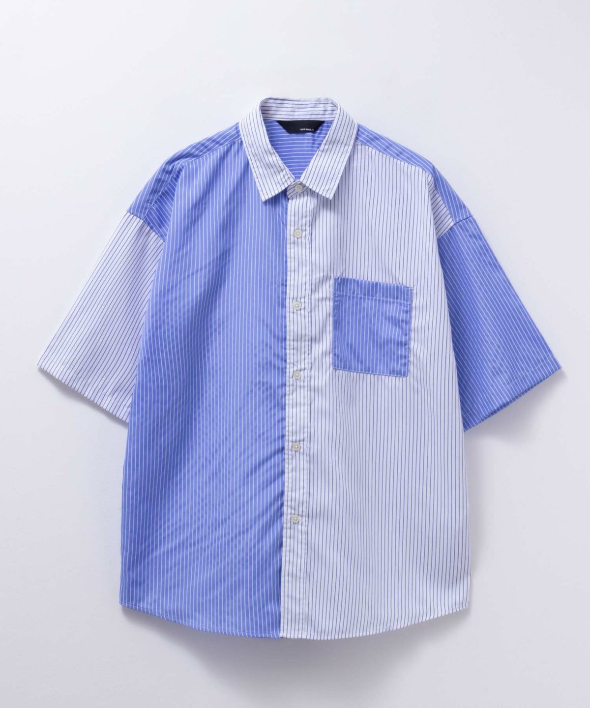 NAIVE MAGIC ポリエステルブロード ルーズサイズ半袖シャツ メンズ