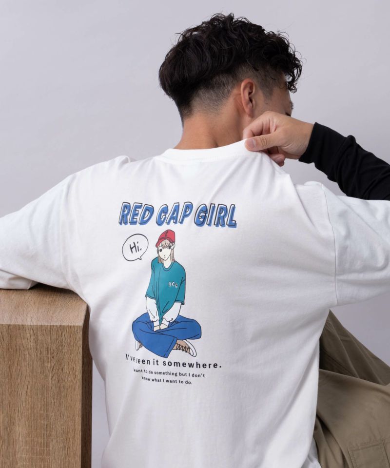 RED CAP GIRL フェイクレイヤードロングスリーブTシャツ メンズ