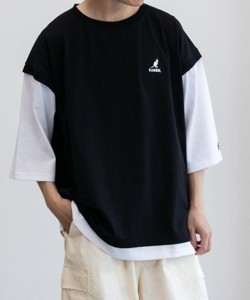KANGOL  フェイクレイヤードベスト切替Tシャツ メンズ商品画像-2