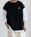 KANGOL フェイクレイヤードベスト切替Tシャツ メンズ