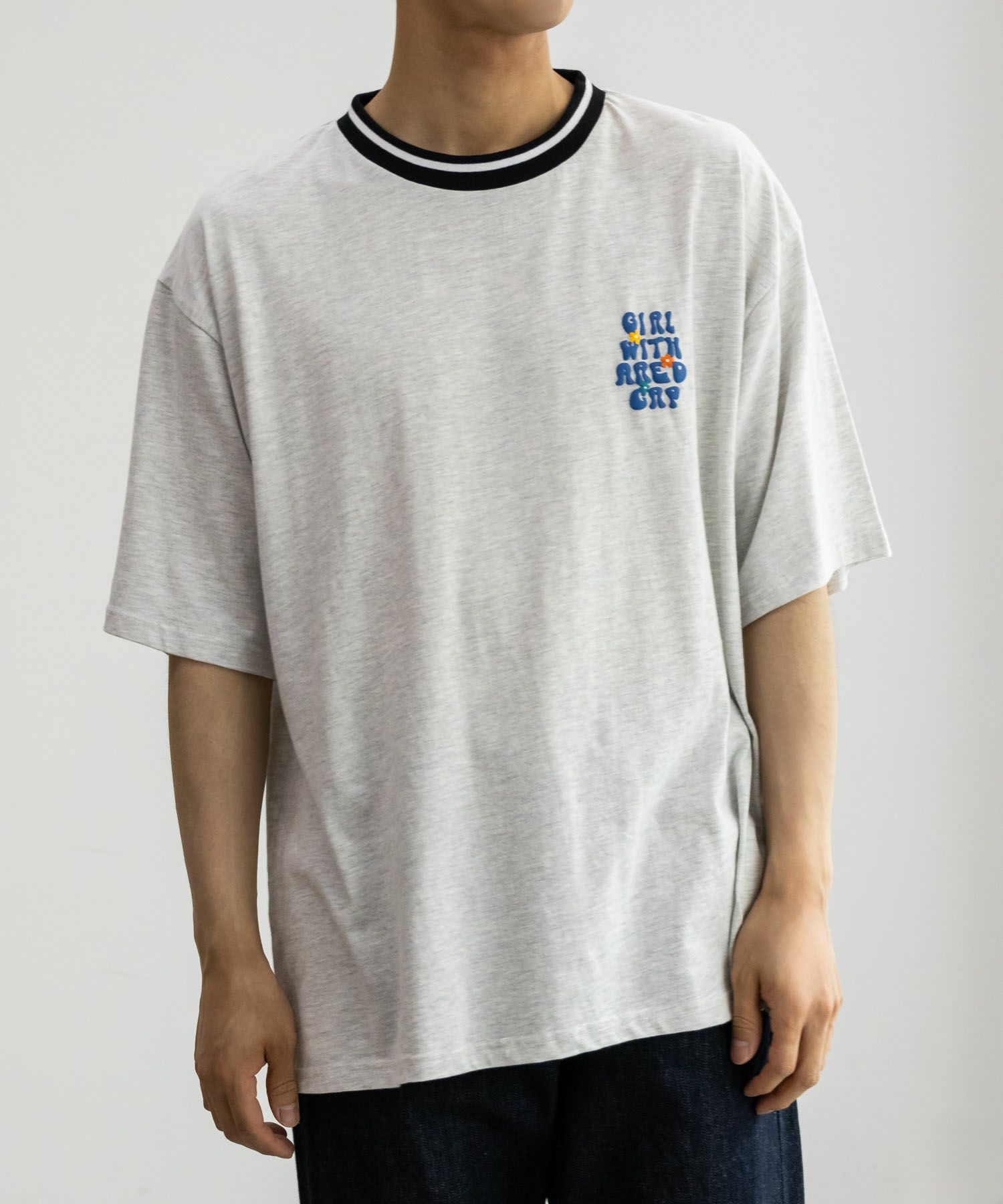 【オンラインストア限定】RED CAP GIRL 発泡プリントラインリブTシャツ メンズ メール便 対応商品商品サムネイル-2