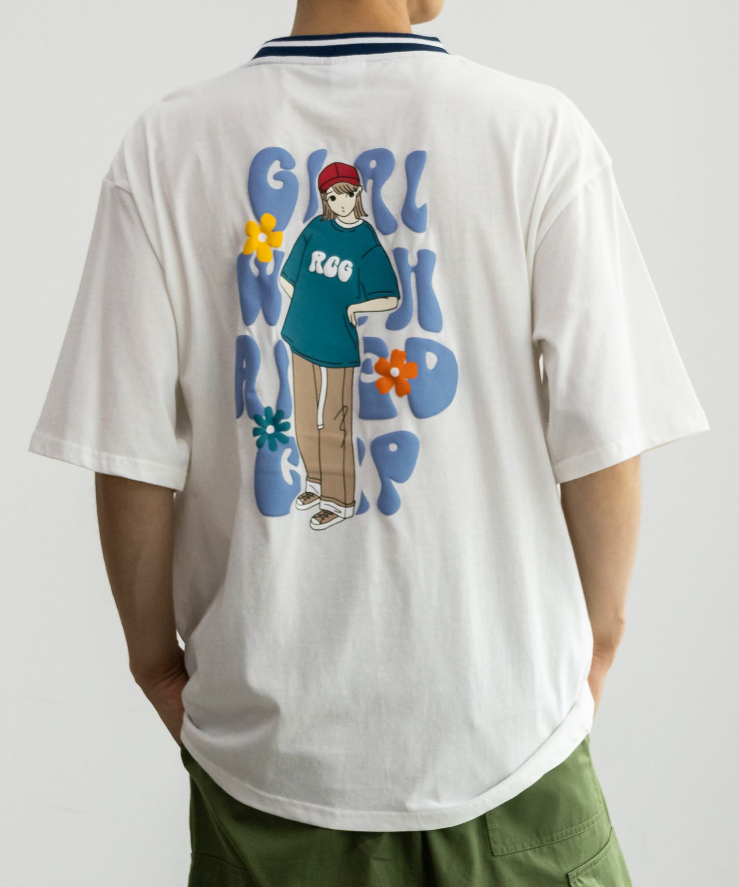 【オンラインストア限定】RED CAP GIRL  発泡プリントラインリブTシャツ メンズ メール便 対応商品商品サムネイル-10