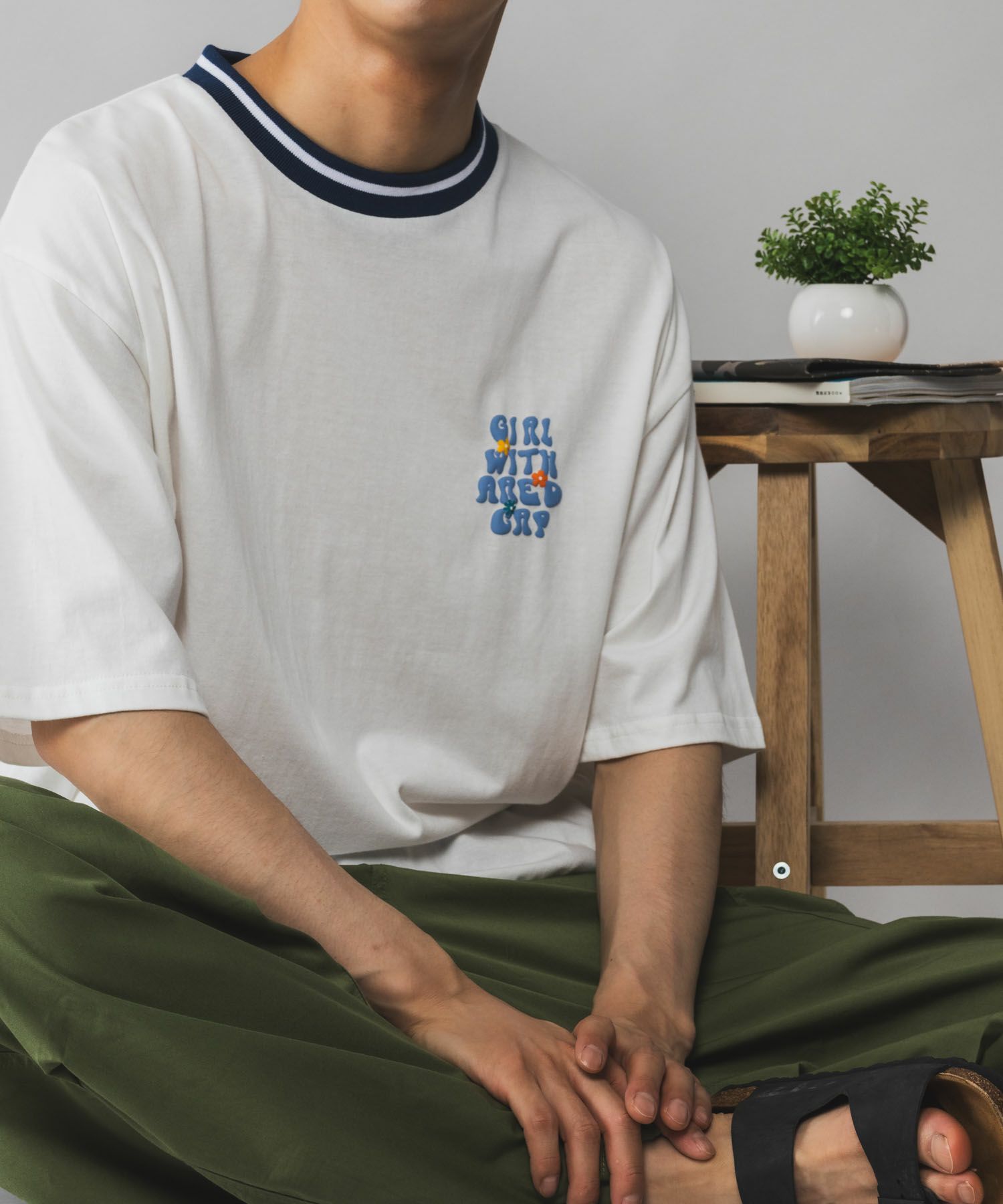 【オンラインストア限定】RED CAP GIRL 発泡プリントラインリブTシャツ メンズ メール便 対応商品商品サムネイル-14