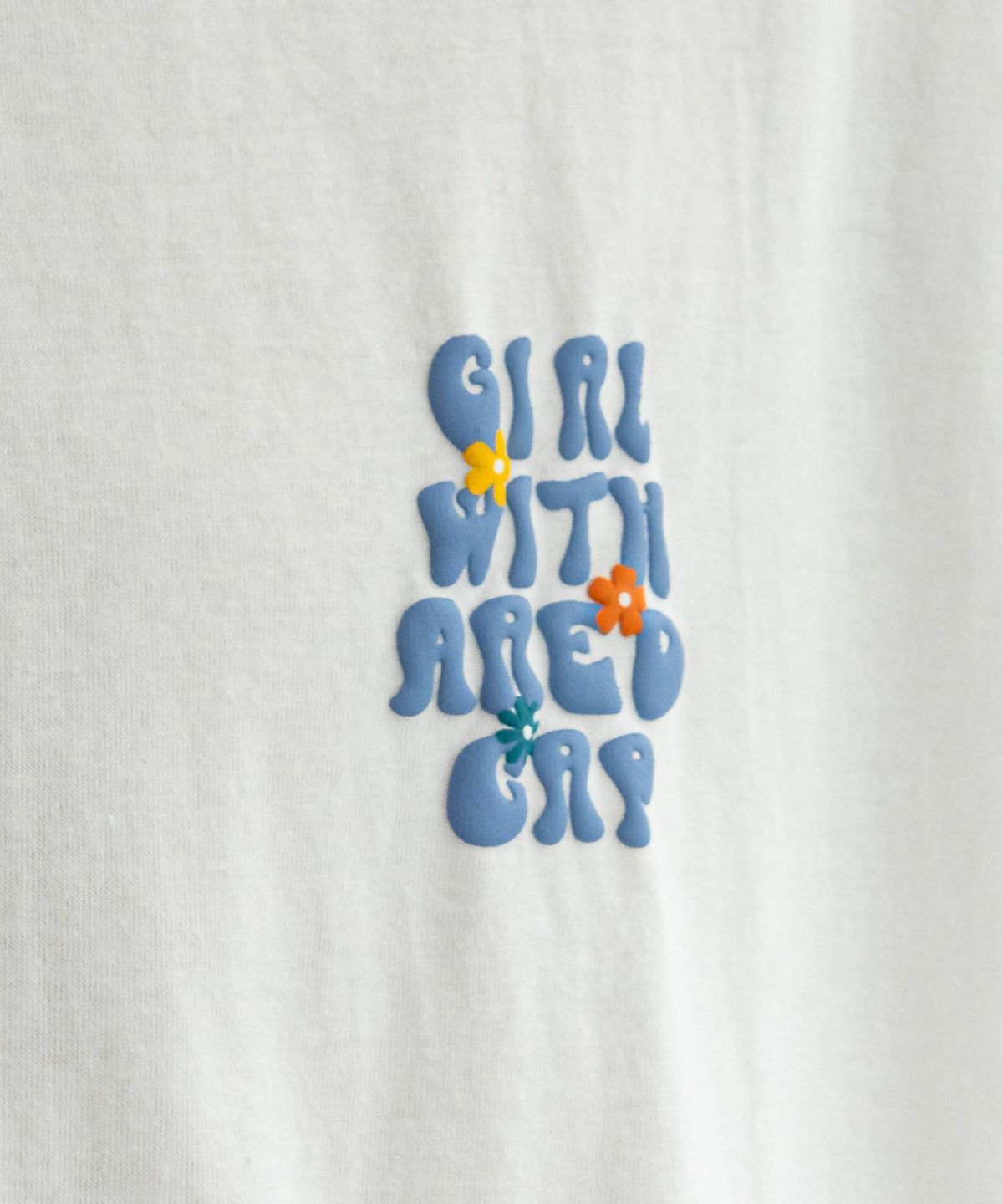 RED CAP GIRL 発泡プリントラインリブTシャツ メンズ ネコポス 対応商品