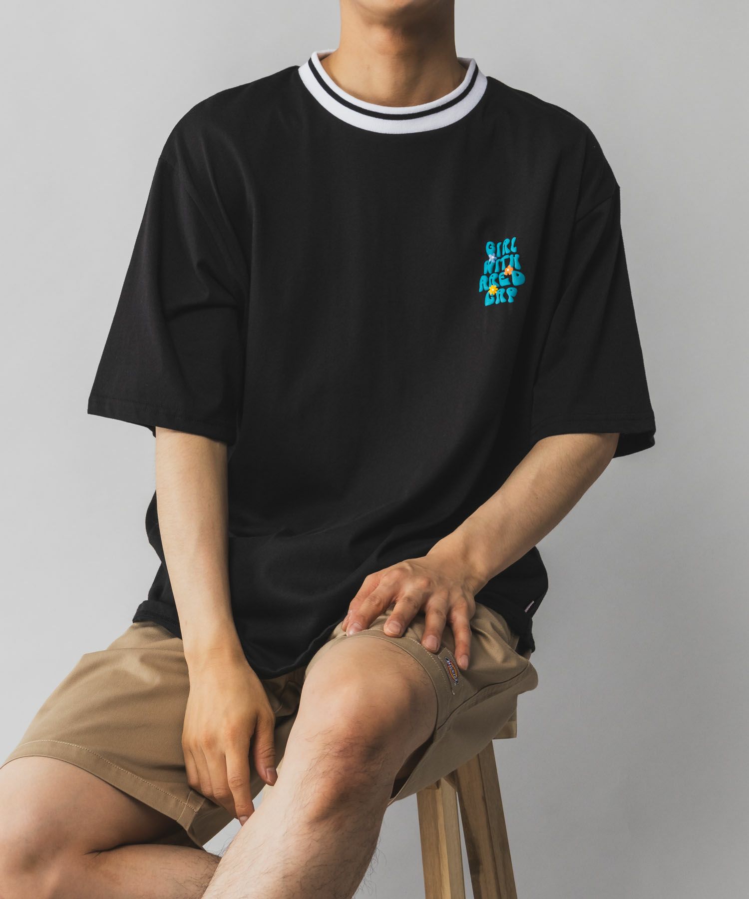 【オンラインストア限定】RED CAP GIRL  発泡プリントラインリブTシャツ メンズ メール便 対応商品商品サムネイル-24