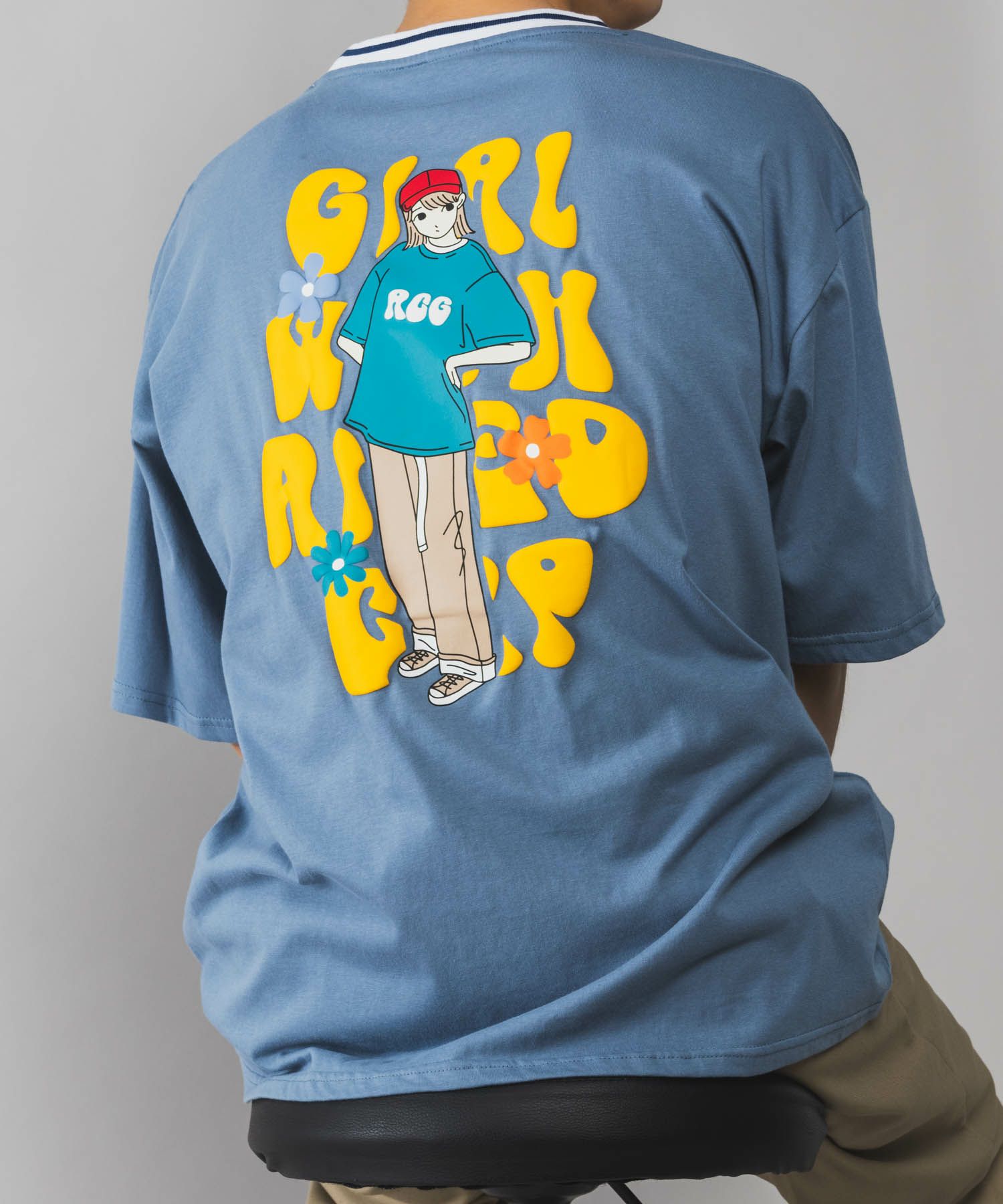 【オンラインストア限定】RED CAP GIRL  発泡プリントラインリブTシャツ メンズ メール便 対応商品商品サムネイル-28