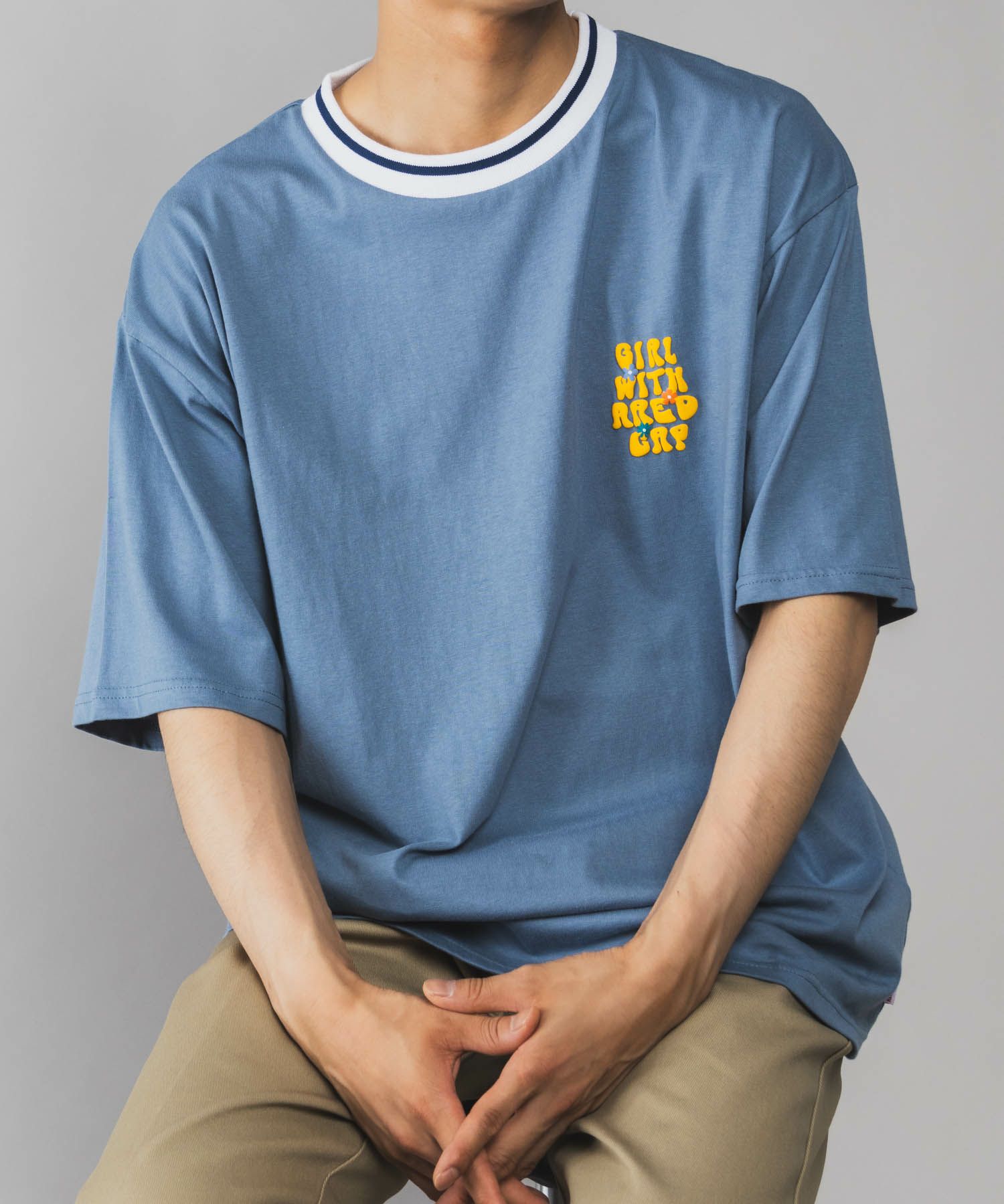 【オンラインストア限定】RED CAP GIRL 発泡プリントラインリブTシャツ メンズ メール便 対応商品商品サムネイル-29