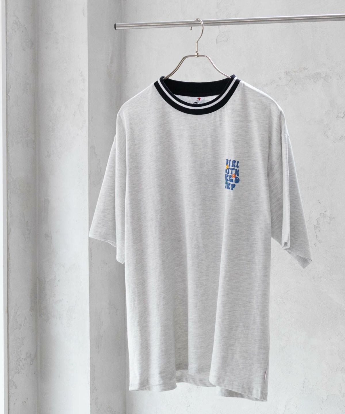 RED CAP GIRL 発泡プリントラインリブTシャツ メンズ ネコポス 対応商品